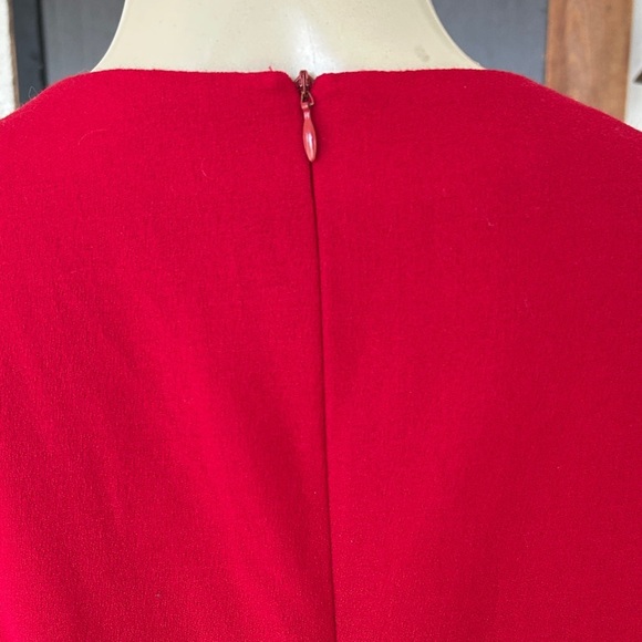 Talbots Women’s Red Wool Sheath Dress Size 10 Long Sleeve Classic Elegant - Picture 4 of 9